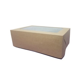 PACKING CAJA MARRON C/VISOR 17.7x26x8.7cm COD350